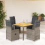 Gartentisch und Stühle 5-teilig und Kissen aus grauem Kunststoff-Rattan. von , Gartensets - Ref: Foro24-3277021, Preis: 594,3...