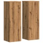 Plant stands 2 units oak wood artisan 33x33x100 cm by , Pot stands - Ref: Foro24-3307890, Price: 123,69 €, Discount: %