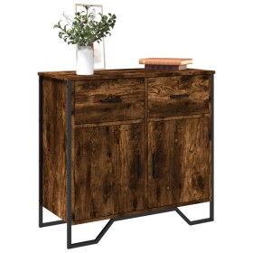 Engineered wood smoked oak sideboard 79.5x35.5x74.5 cm by , Sideboards - Ref: Foro24-848546, Price: 103,99 €, Discount: %