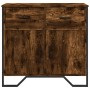 Engineered wood smoked oak sideboard 79.5x35.5x74.5 cm by , Sideboards - Ref: Foro24-848546, Price: 90,35 €, Discount: %