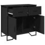 Engineered wood black sideboard 79.5x35.5x74.5 cm by , Sideboards - Ref: Foro24-848544, Price: 93,16 €, Discount: %