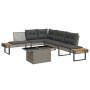 Garden sofa set 2 pieces with PE rattan cushions and gray glass by , Garden sets - Ref: Foro24-3277496, Price: 463,53 €, Disc...