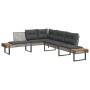 Garden sofa set 2 pieces with PE rattan cushions and gray glass by , Garden sets - Ref: Foro24-3277496, Price: 463,53 €, Disc...