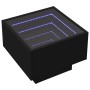 Mesita de noche con Infinity LED negro 40x40x30 cm de , Mesitas de noche - Ref: Foro24-3284064, Precio: 89,78 €, Descuento: %