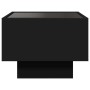 Bedside table with Infinity LED black 40x40x30 cm by , Nightstands - Ref: Foro24-3284064, Price: 77,99 €, Discount: %