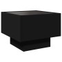 Bedside table with Infinity LED black 40x40x30 cm by , Nightstands - Ref: Foro24-3284064, Price: 77,99 €, Discount: %