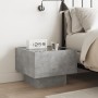 Bedside table with Infinity LED gray concrete 40x40x30 cm by , Nightstands - Ref: Foro24-3284066, Price: 75,17 €, Discount: %