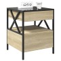 Bedside table with Infinity LED Sonoma oak 40x40x51 cm by , Nightstands - Ref: Foro24-3284102, Price: 97,05 €, Discount: %