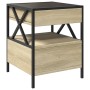 Bedside table with Infinity LED Sonoma oak 40x40x51 cm by , Nightstands - Ref: Foro24-3284102, Price: 97,05 €, Discount: %