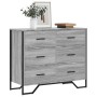 Engineered wood chest of drawers in Sonoma grey, 91x35.5x74.5 cm. by , Drawers - Ref: Foro24-3295305, Price: 159,85 €, Discou...