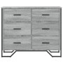 Engineered wood chest of drawers in Sonoma grey, 91x35.5x74.5 cm. by , Drawers - Ref: Foro24-3295305, Price: 159,85 €, Discou...