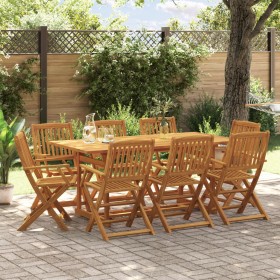 Garden dining set 9 pieces solid acacia wood 180x90x75cm by , Garden sets - Ref: Foro24-3321529, Price: 611,99 €, Discount: %