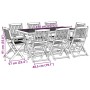 Garden dining set 9 pieces solid acacia wood 180x90x75cm by , Garden sets - Ref: Foro24-3321529, Price: 608,04 €, Discount: %