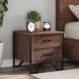 Engineered wood brown oak bedside table 40x41x40 cm by , Nightstands - Ref: Foro24-848512, Price: 55,43 €, Discount: %