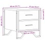 Nachttisch aus braunem Eichenfurnierholz, 40x41x40 cm. von , Nachttische - Ref: Foro24-848512, Preis: 55,43 €, Rabatt: %