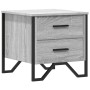 Mesita de noche madera de ingeniería gris Sonoma 40x41x40 cm de , Mesitas de noche - Ref: Foro24-848510, Precio: 55,43 €, Des...