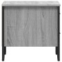 Bedside table made of gray Sonoma engineered wood, measuring 40x41x40 cm. by , Nightstands - Ref: Foro24-848510, Price: 61,11...