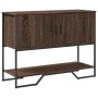 Engineered wood brown oak console table 100x35x74.5 cm by , Side tables - Ref: Foro24-848538, Price: 86,43 €, Discount: %