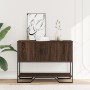 Engineered wood brown oak console table 100x35x74.5 cm by , Side tables - Ref: Foro24-848538, Price: 86,43 €, Discount: %