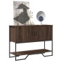 Engineered wood brown oak console table 100x35x74.5 cm by , Side tables - Ref: Foro24-848538, Price: 86,43 €, Discount: %