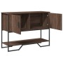 Engineered wood brown oak console table 100x35x74.5 cm by , Side tables - Ref: Foro24-848538, Price: 86,43 €, Discount: %