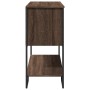 Engineered wood brown oak console table 100x35x74.5 cm by , Side tables - Ref: Foro24-848538, Price: 86,43 €, Discount: %