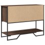 Engineered wood brown oak console table 100x35x74.5 cm by , Side tables - Ref: Foro24-848538, Price: 86,43 €, Discount: %