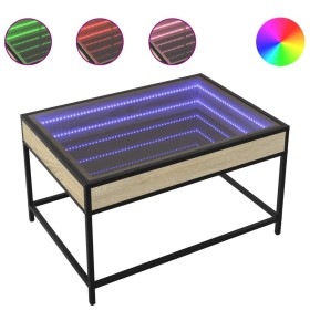 Coffee table with Infinity LED Sonoma oak 70x50x41 cm by , Coffee table - Ref: Foro24-847683, Price: 126,99 €, Discount: %