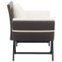 Garden bench with brown synthetic rattan cushions 176 cm by , garden benches - Ref: Foro24-317182, Price: 183,67 €, Discount: %