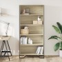 Engineered wood bookshelf in Sonoma oak color, 80x31x169 cm by , Bookcases and shelves - Ref: Foro24-3295313, Price: 105,27 €...