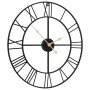 Black iron wall clock Ø50 cm by , Wall clocks - Ref: Foro24-4008411, Price: 46,66 €, Discount: %