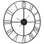 Black iron wall clock Ø50 cm by , Wall clocks - Ref: Foro24-4008411, Price: 46,66 €, Discount: %