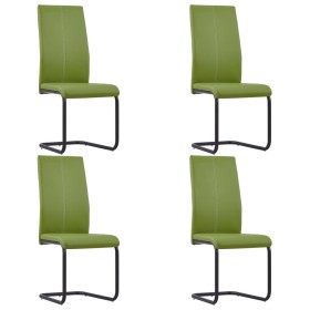 Cantilever dining chairs, 4 units, green synthetic leather by , dining chairs - Ref: Foro24-281989, Price: 171,48 €, Discount: %