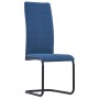 Sillas de comedor voladizas 4 unidades tela azul de , Sillas de comedor - Ref: Foro24-282031, Precio: 189,99 €, Descuento: %