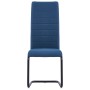 Sillas de comedor voladizas 4 unidades tela azul de , Sillas de comedor - Ref: Foro24-282031, Precio: 189,99 €, Descuento: %