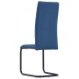 Sillas de comedor voladizas 4 unidades tela azul de , Sillas de comedor - Ref: Foro24-282031, Precio: 189,99 €, Descuento: %