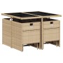 Set comedor de jardín 9 pzas con cojines ratán sintético beige de , Conjuntos de jardín - Ref: Foro24-3277727, Precio: 464,99...