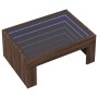 Mesa de centro con Infinity LED marrón roble 70x50x30 cm de , Mesas de centro - Ref: Foro24-847615, Precio: 122,99 €, Descuen...