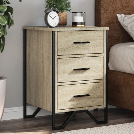 Engineered wood nightstand in Sonoma oak, measuring 40x41x60 cm. by , Nightstands - Ref: Foro24-848525, Price: 71,58 €, Disco...