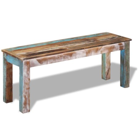 Solid recycled wood bench 110x35x45 cm by , Benches for halls and storage - Ref: Foro24-243454, Price: 130,64 €, Discount: %