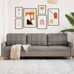 Sofá de 3 plazas de tela gris taupe 210 cm de , Sofás - Ref: Foro24-4007421, Precio: 299,99 €, Descuento: %