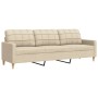 Dreisitzer-Stoffsofa in Cremefarbe, 210 cm. von , Sofas - Ref: Foro24-4007416, Preis: 330,08 €, Rabatt: %