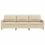 Dreisitzer-Stoffsofa in Cremefarbe, 210 cm. von , Sofas - Ref: Foro24-4007416, Preis: 330,08 €, Rabatt: %