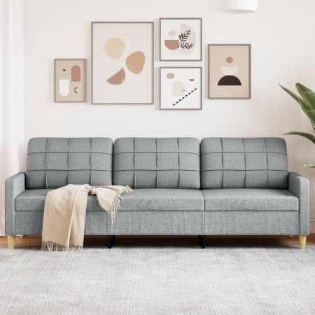 3-seater light gray fabric sofa 210 cm by , Sofas - Ref: Foro24-4007414, Price: 264,24 €, Discount: %