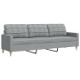 3-seater light gray fabric sofa 210 cm by , Sofas - Ref: Foro24-4007414, Price: 264,24 €, Discount: %