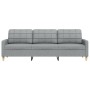 3-seater light gray fabric sofa 210 cm by , Sofas - Ref: Foro24-4007414, Price: 264,24 €, Discount: %