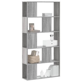 5-level Sonoma gray wood bookshelf 80.5x23.5x162.5 cm by , Bookcases and shelves - Ref: Foro24-852776, Price: 83,99 €, Discou...