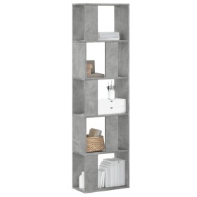 5-level gray wood and concrete bookshelf 45x23.5x162.5 cm by , Bookcases and shelves - Ref: Foro24-852783, Price: 60,90 €, Di...