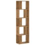 Handcrafted oak wood 5-level bookshelf 80.5x23.5x162.5 cm by , Bookcases and shelves - Ref: Foro24-852788, Price: 68,40 €, Di...