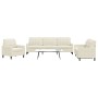 Sofagarnitur mit 3-teiligen cremefarbenen Samtkissen. von , Sofas - Ref: Foro24-3278439, Preis: 664,57 €, Rabatt: %